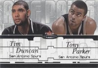 2003-04 Fleer Mystique - Tony Parker/Tim Duncan #18 AP