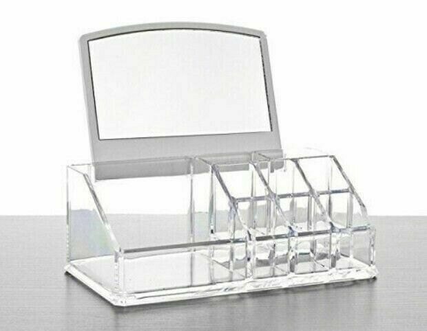 Espositore Organizer Porta Trucco Box Portagioie Cosmetici Con Specchio cir