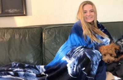 Wolf Fleece Blanket 75 x 90 inches Queen Size Super Soft Plush Throw for All