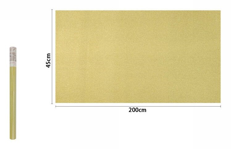 Rotolo Pellicola Adesiva Giallo Glitter 45cmx2m  Pannelli Cassetti Mobili dfh