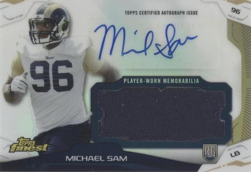 2014 Topps Finest Michael Sam #AJR-MS