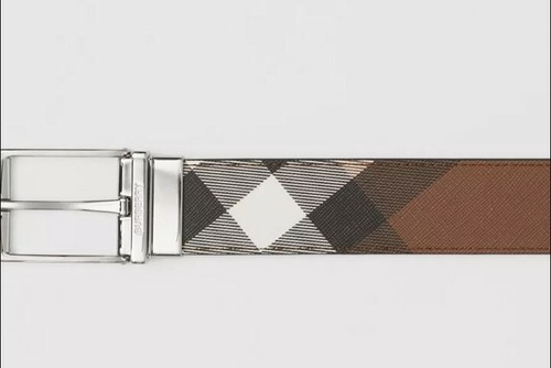 Pre-owned Burberry Reversible Belt Men In Multicolor