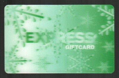 EXPRESS Green Snowflakes ( 2003 ) Lenticular Gift Card ( $0 ) RARE