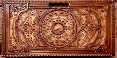 Traditional Backgammon Nard Unique Handmade Board (Made from WALNUT TREE)