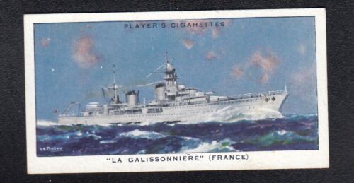 Vintage 1939 Naval Craft Trade Card LA GALISSONNIERE - FRENCH LIGHT CRUISER