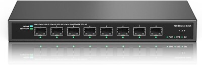 8 Port 10Gb SFP+Switch Unmanaged 8 x 10Gb SFP+Ports Multi-Gb 10G-2.5G-1G