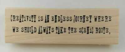 'CREATIVITY IS AN ENDLESS JOURNEY ...', Stampers Anonymous K4-1084, Stamp NEW