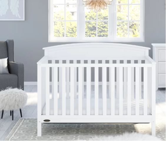 5-in-1 Convertible Crib Baby Nursery Bedroom Furniture Toddler Full Size Bed