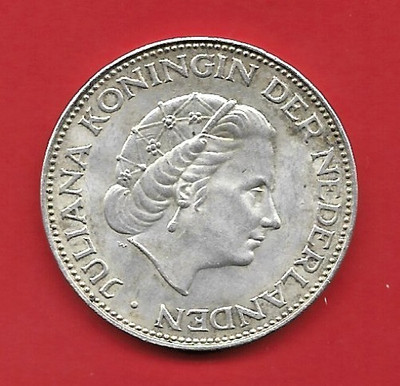 Pays-Bas, Juliana, 2-1/2 Gulden, 1962, Utrecht, Argent, TTB++