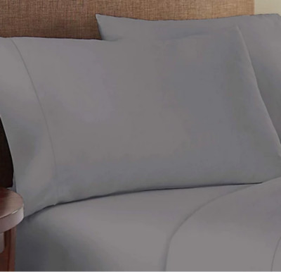 Therapedic Sleep Rx 400 Thread Ct Solotex Cotton 2 Std/Qn Frost Grey pillowcases
