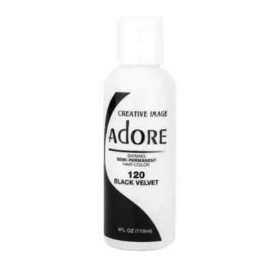CREATIVE IMAGE ADORE SEMI PERMANENT HAIR COLOR #120 BLACK VELVET 4oz