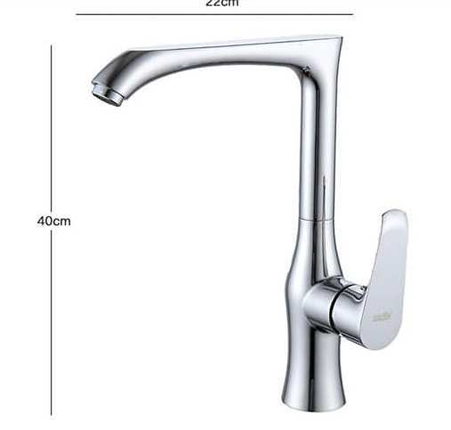 Miscelatore Rubinetto Monocomando Lavello Cucina Cromato Nose dfh