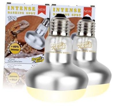 Basking Light for Reptiles, 2-Pack Upgraded 2-Pack Intense Basking Spot 100W