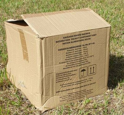 Lithuanian army mre BOX incl. 10 different menu types hiking camping