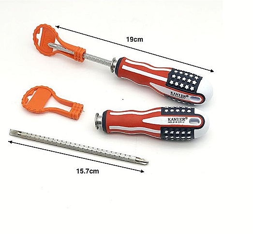 Giravite Cacciavite U.S.A. a Innesto punta Intercambiabile Taglio o Croce Hmj