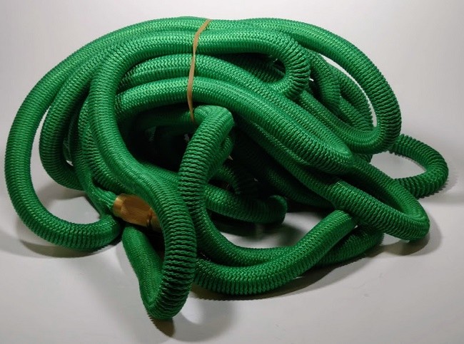 Garden Water Hose DURABLE 100ft. Green Expanding Heavy Duty Brass Fittings Light