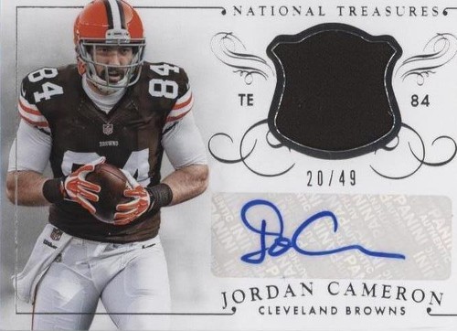 2014 Panini National Treasures Jordan Cameron #MS-JC