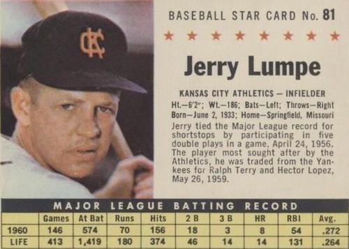 1961 Post - Jerry Lumpe #81