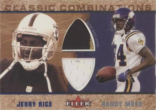 2002 Fleer Tradition Jerry Rice Randy Moss #JRRM