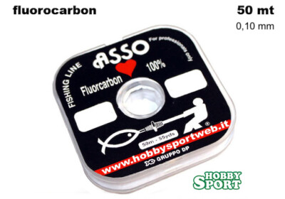 FILO FLUOROCARBON ASSO DI CUORI DIAMETRO 0,10mm  BOBINA 50 mt PER TERMINALI