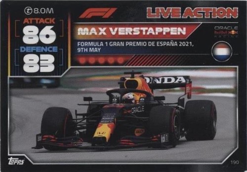 2022 Topps F1 Turbo Attax - Max Verstappen #190