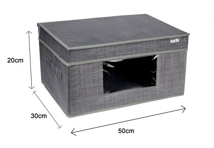 Box Scatola Salvaspazio Portatutto Contenitore Organizer 50x30x20cm 69700-2 dfh