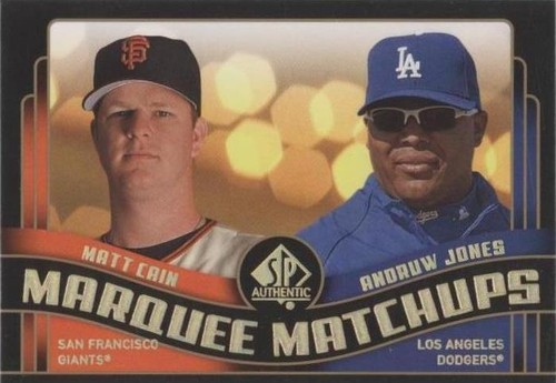 2008 SP Authentic - Andruw Jones Matt Cain #MM-26