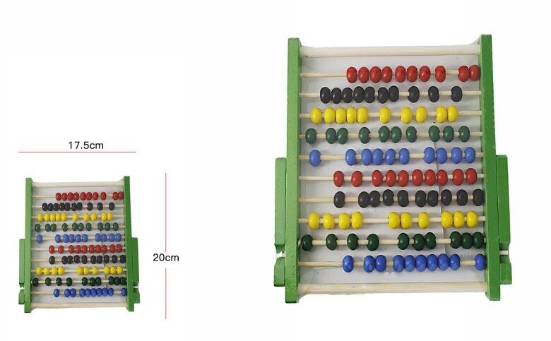 Pallottoliere Abaco Classico Con Telaio In Legno Con Perline Wooden Colorato dfh