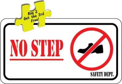 No Step / Shoe Safety Decal Sticker 2.5'' x 4.6.'' Buy 2 Get 3 p440 Same Day Ship