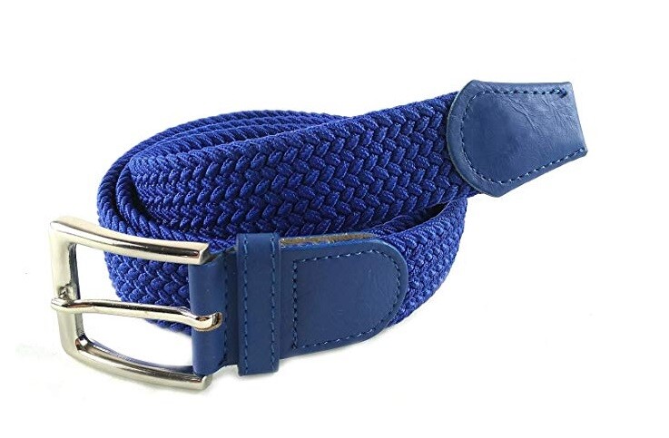 Cinta Cintura Donna Uomo LeoCo Intrecciata Blu Glamour Fashion Alla Moda hac