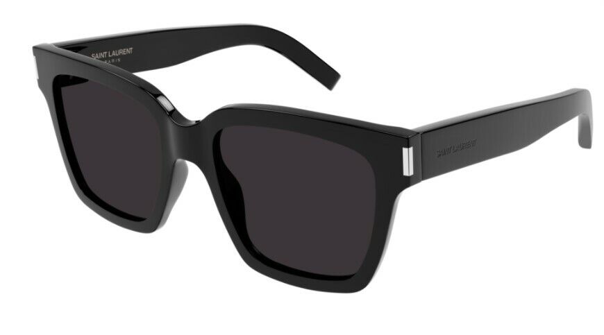 Pre-owned Saint Laurent Sl507 001 Black/grey Rectangular Unisex Sunglasses In Gray