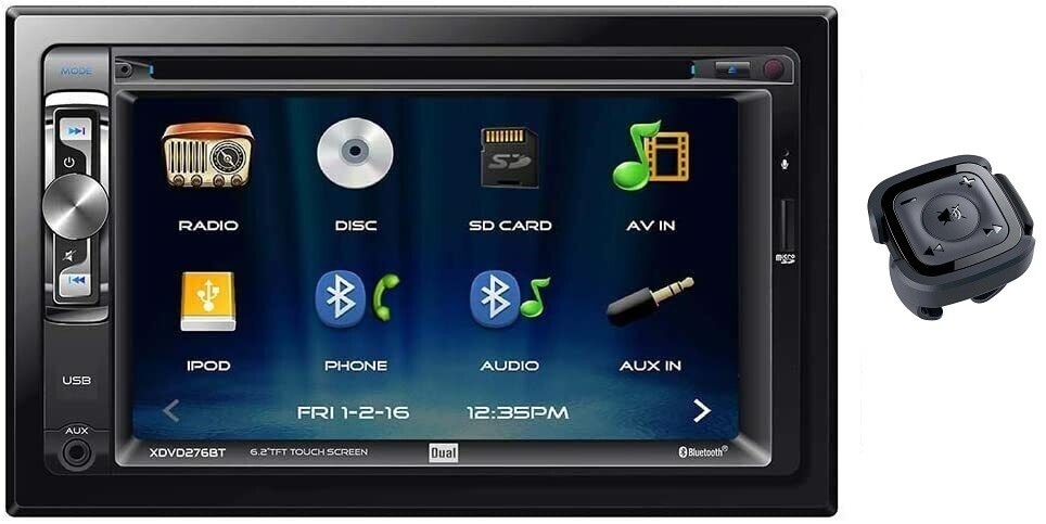 XDVD276BT Bluetooth Car Stereo, Camera + Install Kit for 2005-2011 Toyota Tacoma