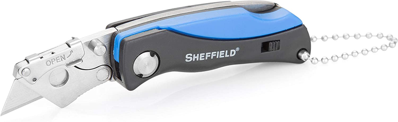 Sheffield 12125 Mini Quick Change Folding Utility Knife, Com