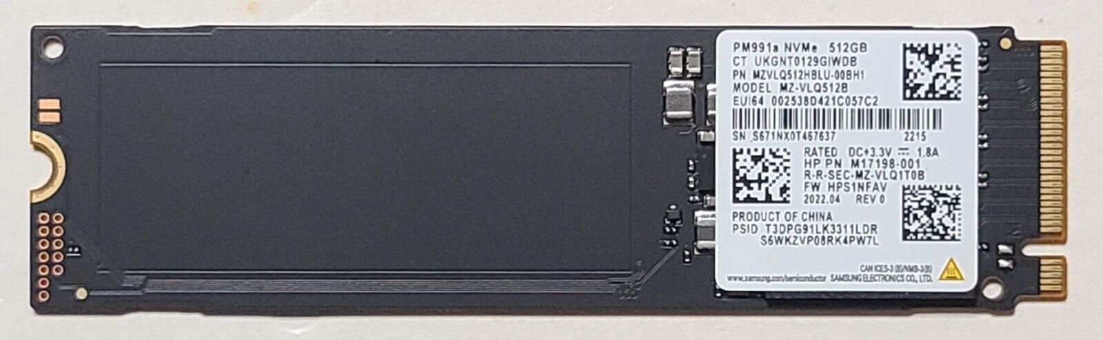 NEW - OEM HP ProBook 640 G8 512GB SSD NVMe M.2 L85364-002 Samsung MZ-VLQ512B NEW - OEM HP ProBook 640 G8 512GB SSD NVMe M.2 L85364-002 Samsung MZ-VLQ512B