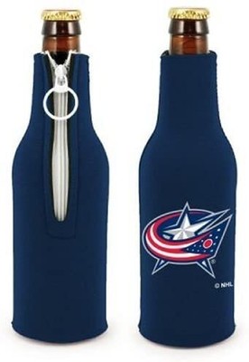 Columbus Blue Jackets Pair of 16oz Drink Zipper Bottle Cooler Insulated...