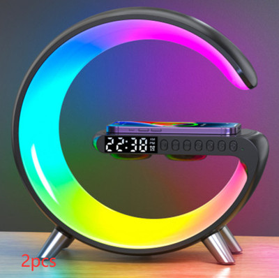 2023 New Intelligent G Shaped LED Lamp Bluetooth Speake Wireless Charger Atmosph