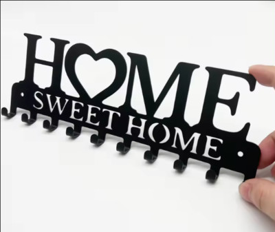 Key Holder Wall Mounted Black Key Holder For Wall Decorative Metal Key Hooks