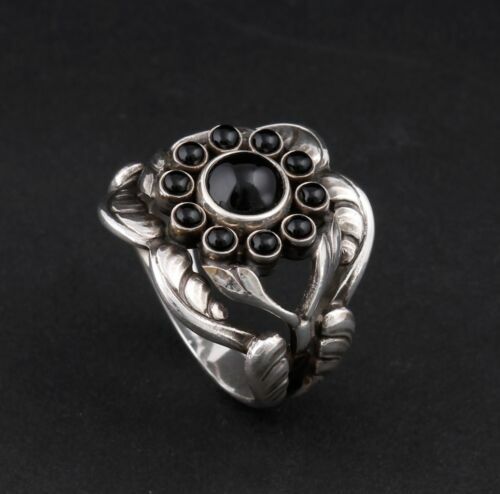 Anelli di lusso nero cabochon