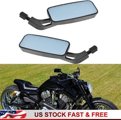 Universal Motorcycle Rectangle Rearview Mirrors For Harley Breakout Street Glide