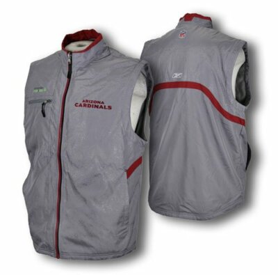 Жилет на солнечных батареях Reebok Mens Arizona Cardinals NFL Football Coaches, полная молния
