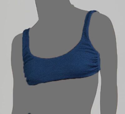 $148 Veronica Beard Women's Blue Celeste Bikini Top Swimwear Size X-Small
