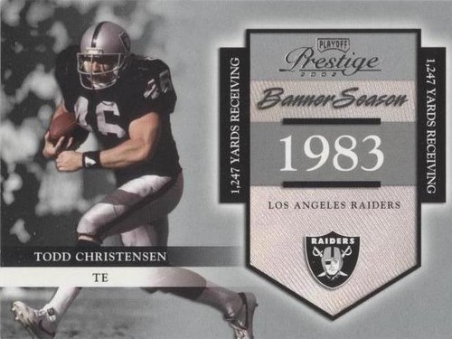 2002 Playoff Prestige Todd Christensen #BS-39