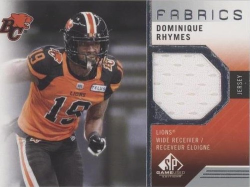 2021 SP Game Used Edition CFL Dominique Rhymes #DR