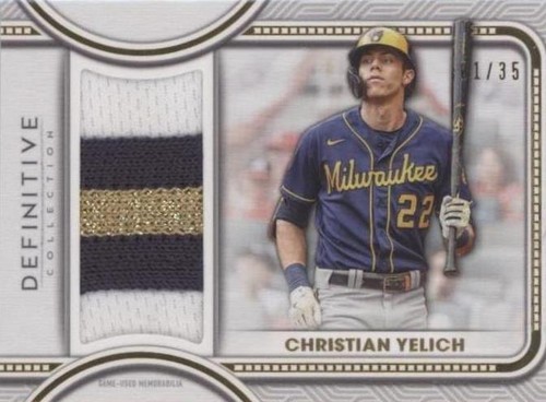 2022 Topps Definitive Collection - Christian Yelich #DJR-CY
