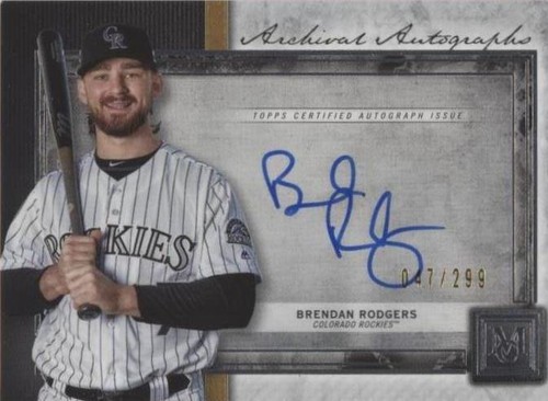 2020 Topps Museum Collection - Brendan Rodgers #AA-BRO