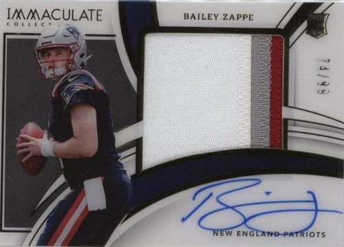 2022 Panini Immaculate Collection Bailey Zappe #PPR-BZA
