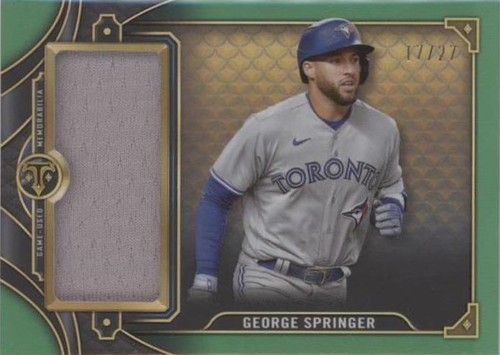 2022 Topps Triple Threads - George Springer #SJR3-GSP1