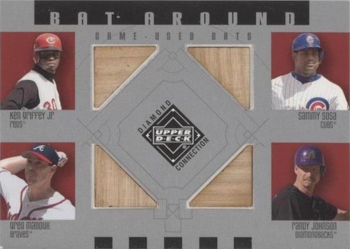 2002 Upper Deck Diamond Connection - Greg Maddux Ken Griffey Jr Randy Johnson #BA-GSMJ
