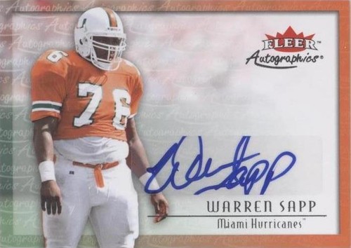 2012 Fleer Retro Warren Sapp #00AU-WS