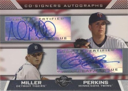 2007 Topps Co-Signers - Andrew Miller Glen Perkins #CS-MP